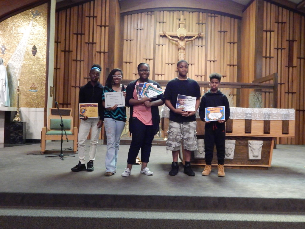 St Joes students with academic awards in service
