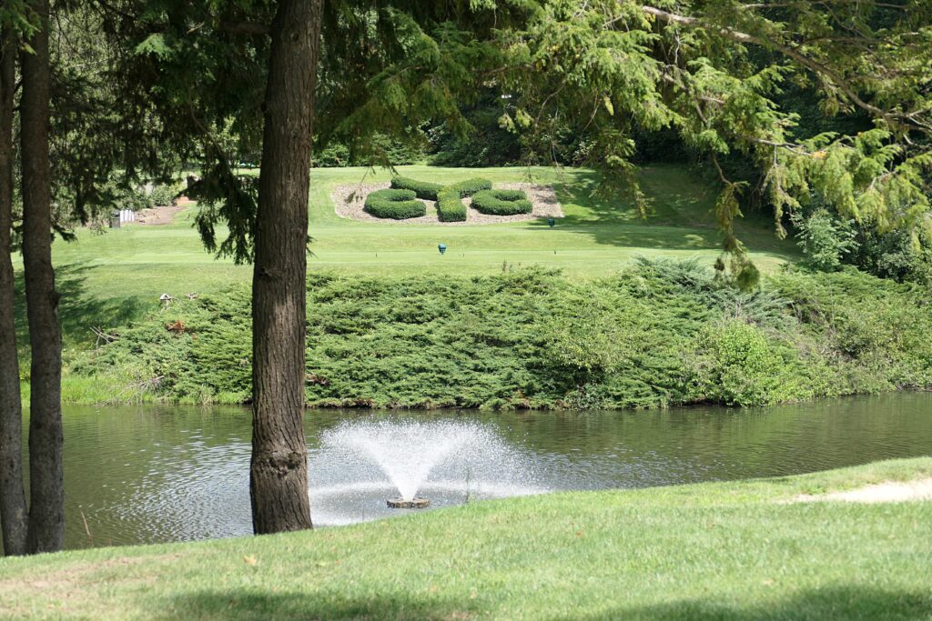 Youngstown country club landscaping and pond
